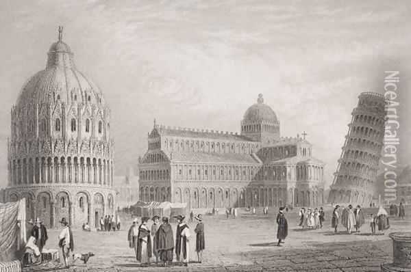 Pisa, engraved by William Finden 1787-1852 Oil Painting - Samuel Prout