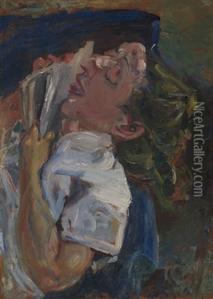 La Liseuse Endormie, Madeleine Castaing Oil Painting - Chaim Soutine