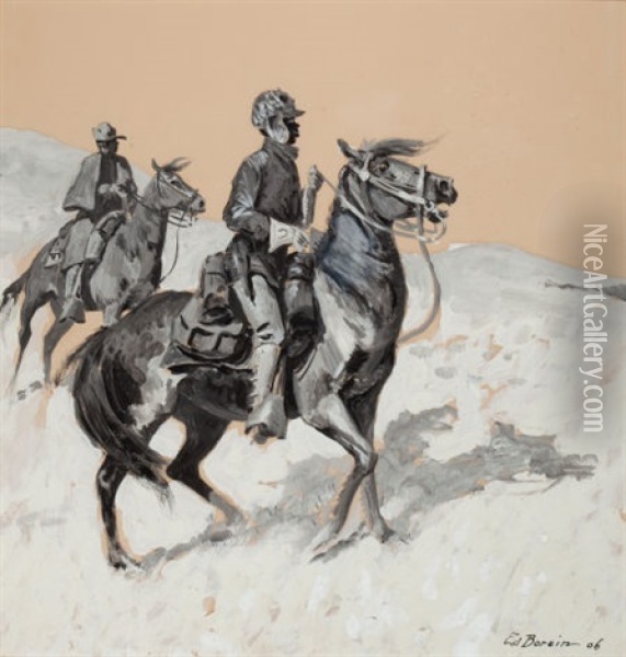 Pony Soldiers Oil Painting - Edward Borein