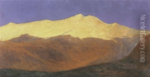Il Monte Terminillo Oil Painting - Antonino Calcagnadoro
