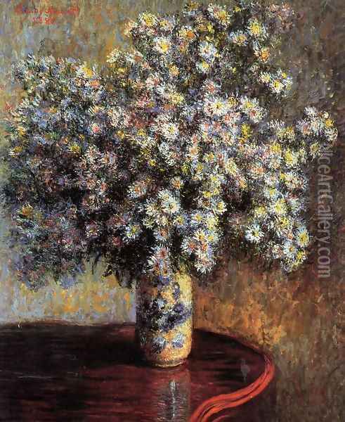Asters Oil Painting - Claude Oscar Monet