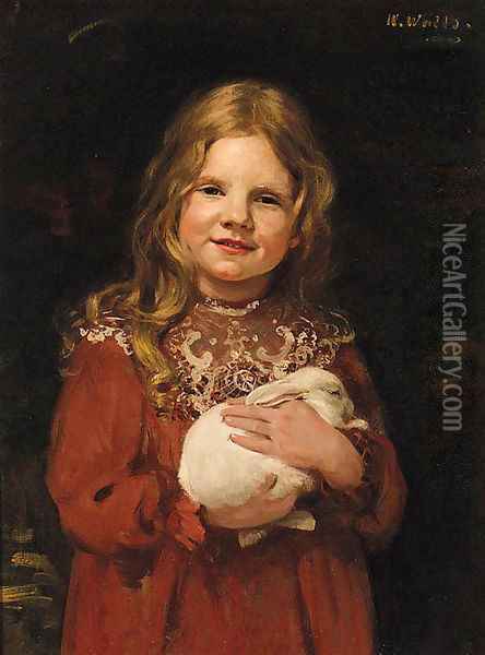 Portrait Of A Young Girl Oil Painting - John Seymour Lucas