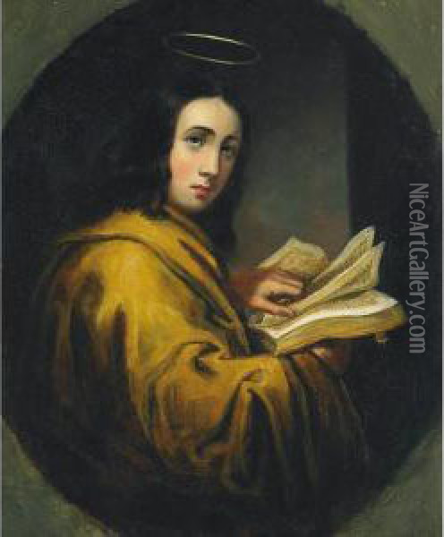 Portrait Of A Saint Oil Painting - Antoine Sebastien Plamondon