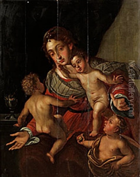 Madonnan Med Barnet Oil Painting - Annibale Carracci