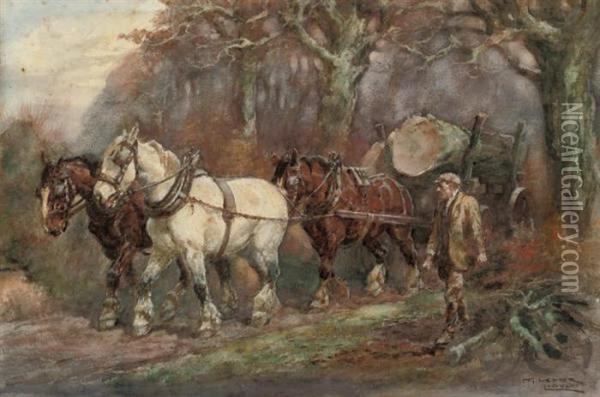 A Heavy Load Oil Painting - Thomas Ivester Lloyd