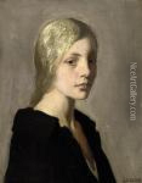 Lily Oil Painting - George Clausen