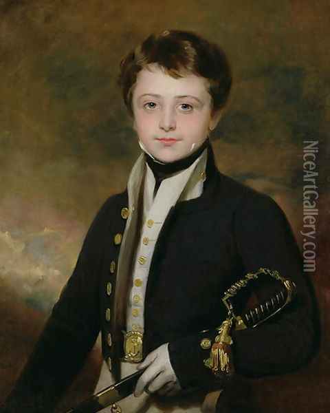 Portrait of a Midshipman Oil Painting - Sir Martin Archer Shee