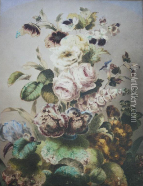 Flower Study Oil Painting - Thomas Holland