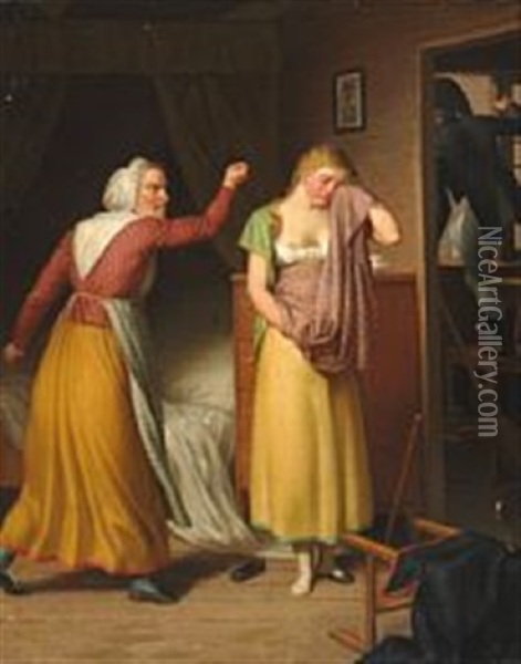 The Story Of A Fallen Girl Oil Painting - Christoffer Wilhelm Eckersberg