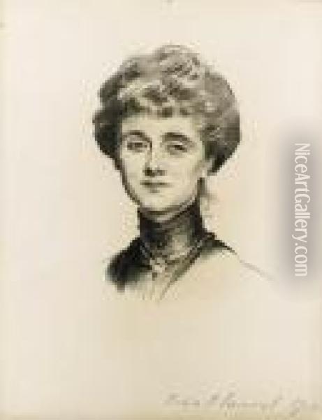 Portrait Of Mrs Francis Hamilton Mellor Oil Painting - John Singer Sargent