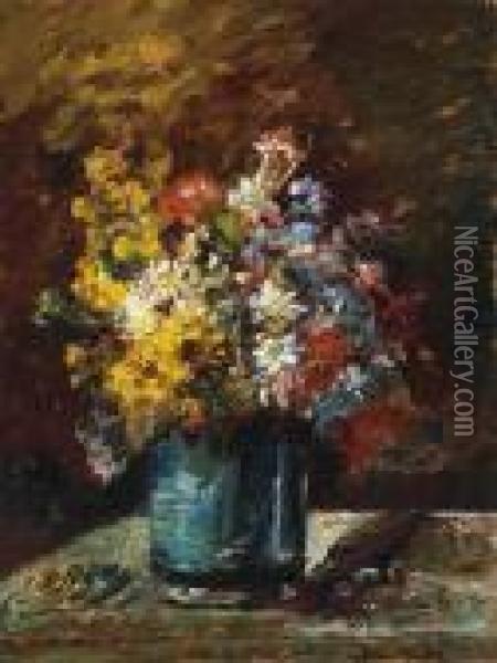 Fleurs Divers Oil Painting - Adolphe Joseph Th. Monticelli