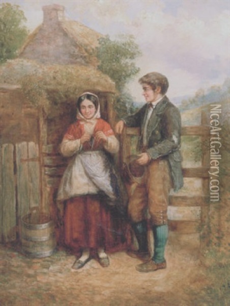 A Difficult Question Oil Painting - Thomas Faed