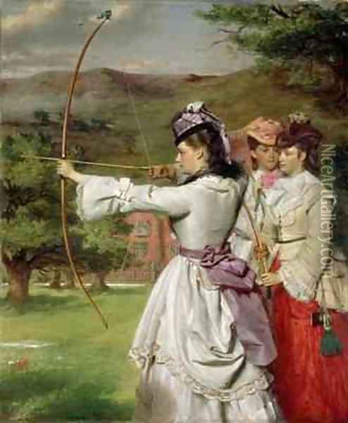 The Fair Toxophilites Oil Painting - William Powell Frith