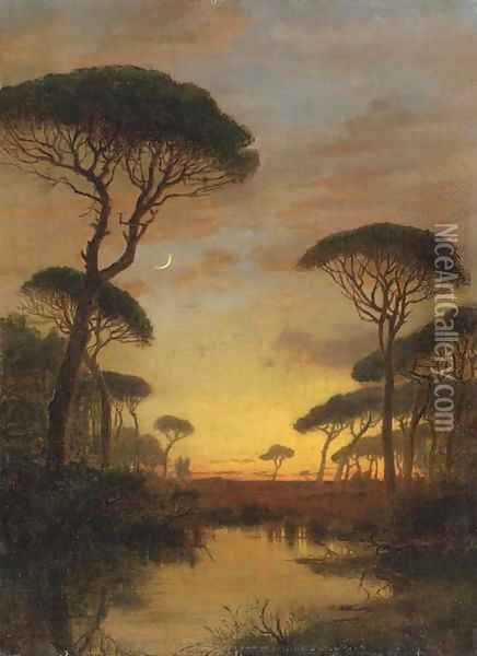 Evening Scene Oil Painting - William Stanley Haseltine