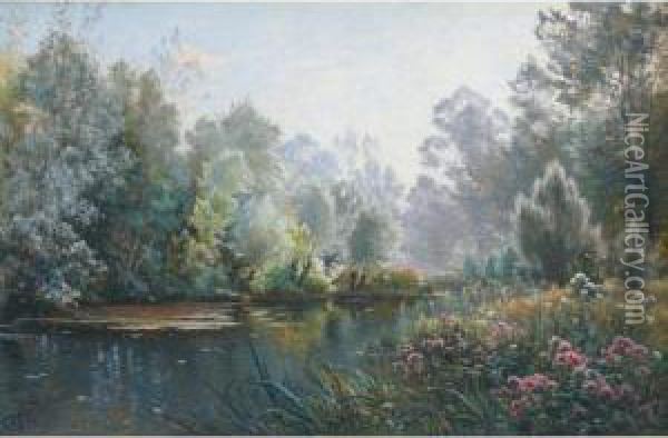 Paysage A Letang Oil Painting - Armand Guery