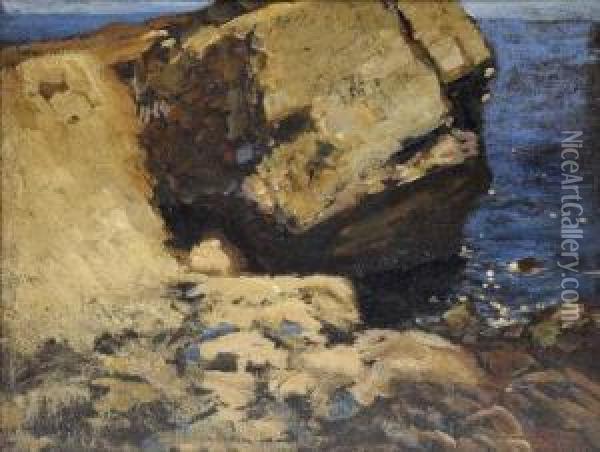 Felsenlandschaft Oil Painting - Hermann Urban