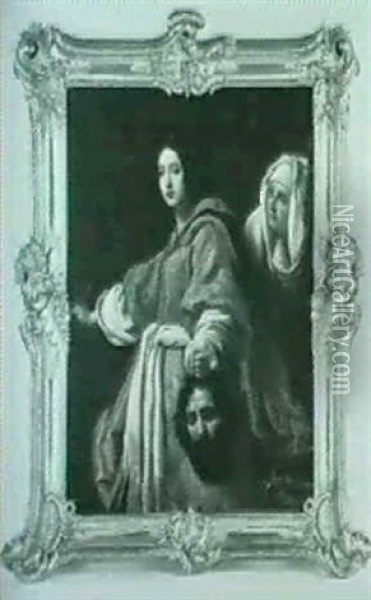 Judith Mit Dem Haupt Des Holofernes (judith 13, 1-12).      Replik Des Gemaldes In Der Galleria Palatina Im Palazzo Oil Painting - Cristofano Allori