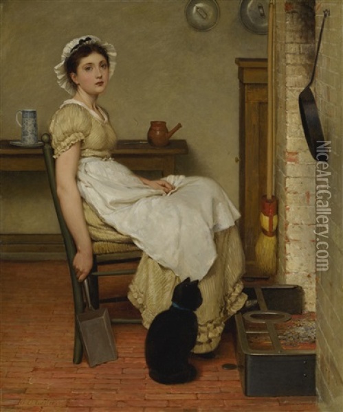 Her First Place Oil Painting - George Dunlop Leslie