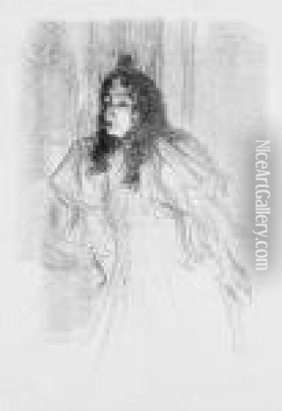 Miss May Belfort En Cheveux Oil Painting - Henri De Toulouse-Lautrec