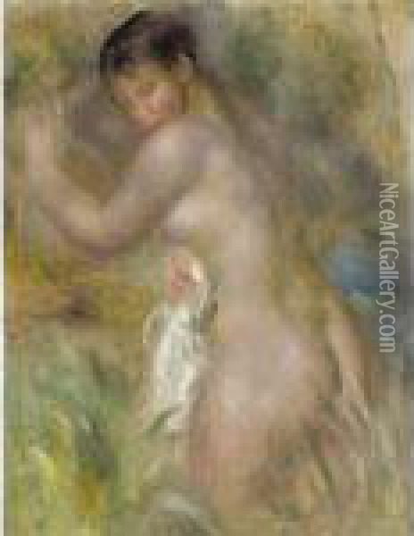 La Baigneuse Oil Painting - Pierre Auguste Renoir