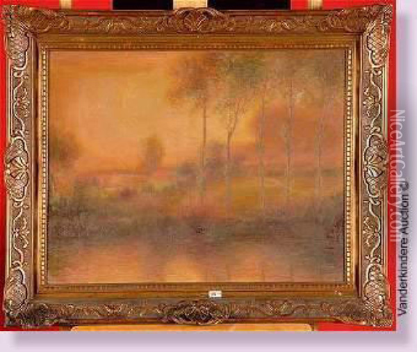 Bord Detang Ensoleille Oil Painting - Auguste-Francois Gorguet