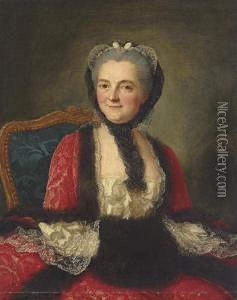 Portrait Of A Woman Oil Painting - Marianne Loir