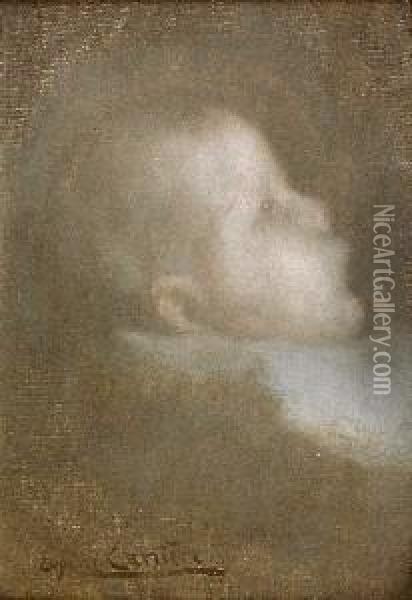 Portrait D'enfant Oil Painting - Eugene Carriere