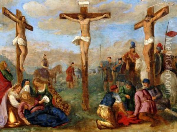 The Crucifixion Oil Painting - Frans II Francken