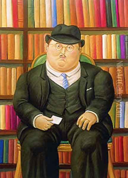 The Notary Oil Painting - Fernando Botero