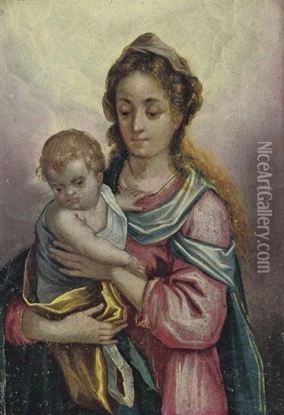 The Madonna And Child Oil Painting - Hans Rottenhammer the Elder