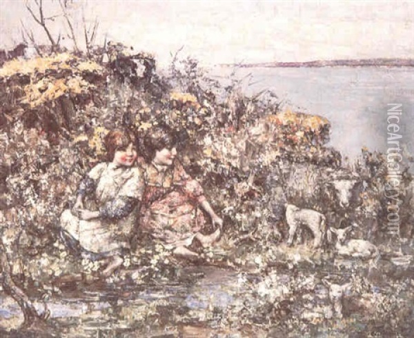 Springtime, Brighouse Bay Oil Painting - Edward Atkinson Hornel