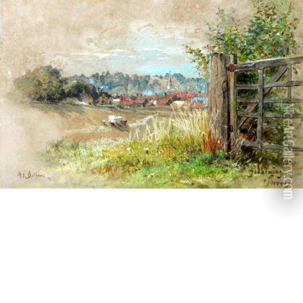 View Of Godalming, Surrey Oil Painting - Albert (Fitch) Bellows