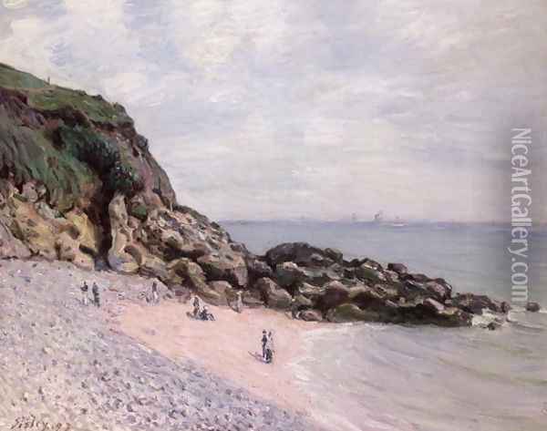 Langland Bay, 1897 2 Oil Painting - Alfred Sisley