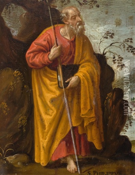 Philip The Apostle Oil Painting - Luis Tristan De Escamilla