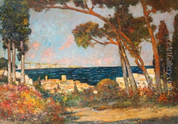 La Baie De Cannes Oil Painting - Charles Henri Gaston Dagnac-Riviere