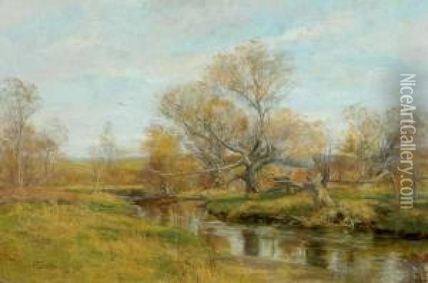 Autumn Landscape Oil Painting - Olive Parker Black