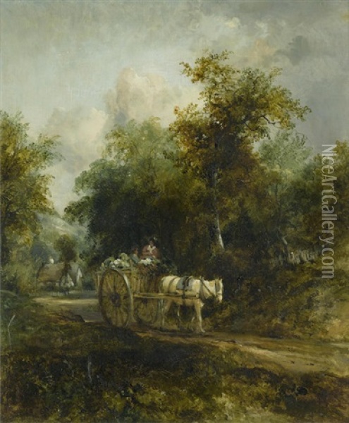 The Market Cart Oil Painting - Frederick Waters Watts