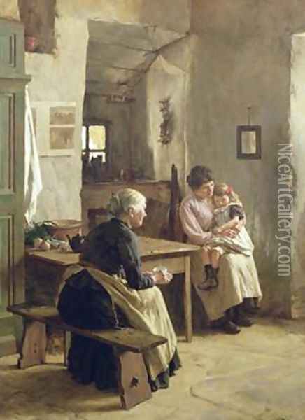 Mother Love Oil Painting - Walter Langley