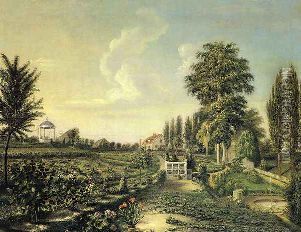 View of the Garden at Belfield Oil Painting - Charles Willson Peale