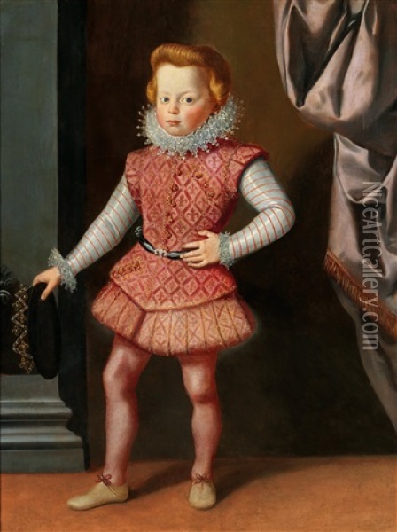 Portrait Of A Young Boy Of The Florentine Nobility Oil Painting - Tiberio (Valerio) di Tito