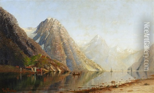 Sommertag Im Sognefjord Oil Painting - Therese Fuchs