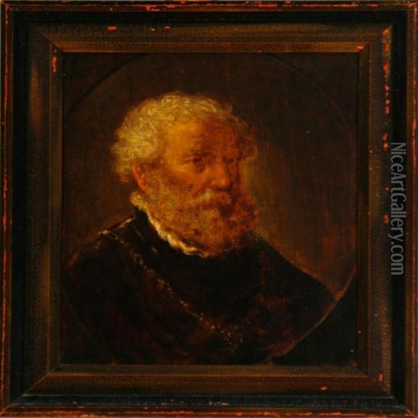 Study. Head Oil Painting - Rembrandt Van Rijn