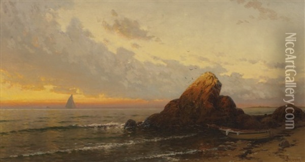 Evening's Glow Oil Painting - Alfred Thompson Bricher