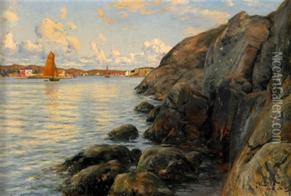 Sommardag I Marstrand Oil Painting - Johan Ericson