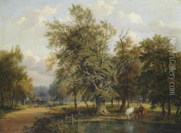 On Putney Heath Oil Painting - Jane Nasmyth