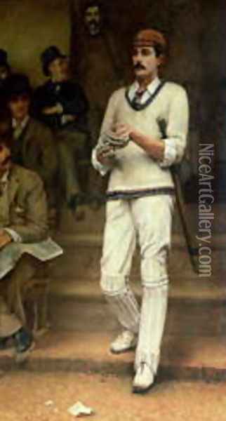 Portrait of the Batsman W.E. Roller Oil Painting - George Roller