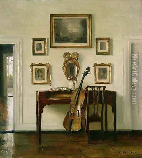 The Music Room Oil Painting - Carl Vilhelm Holsoe
