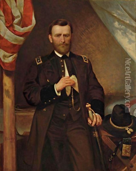 General Ulysses S. Grant In His Tent Oil Painting - Emanuel Gottlieb Leutze