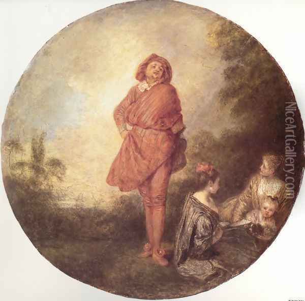 L'Orgueilleux (The Proud One) Oil Painting - Jean-Antoine Watteau