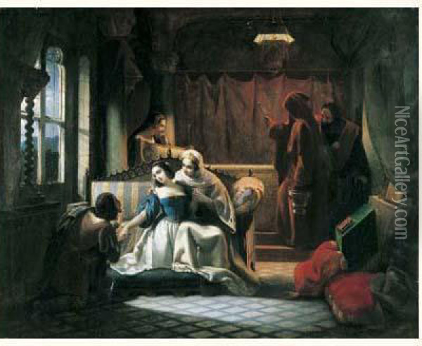 Romeo Et Juliette Oil Painting - Eugenie, Nee Henry Latil